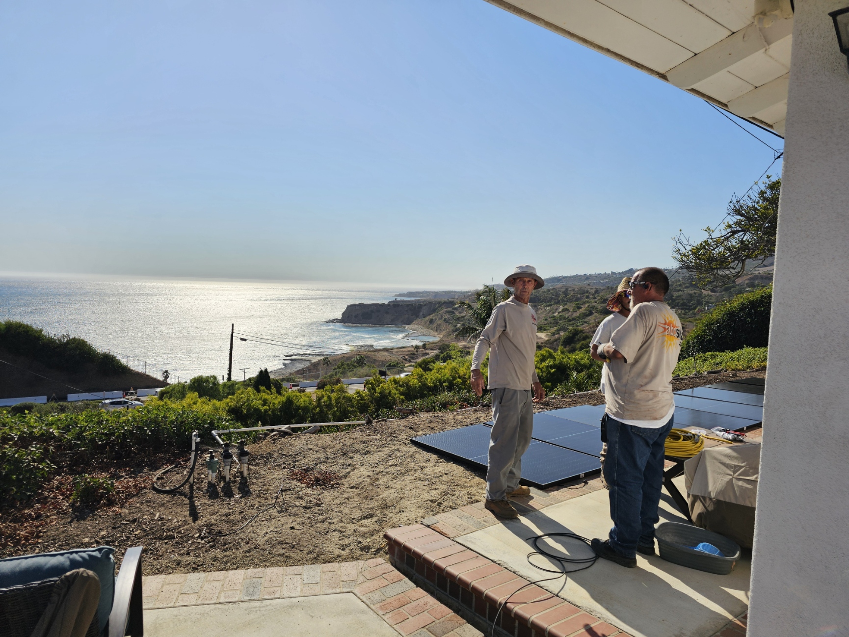 Damage in the Palos Verdes landslide area
